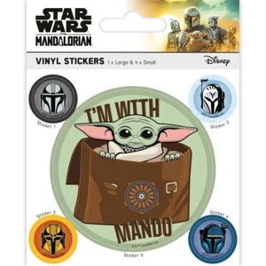 Vinyl Sticker / Aufkleber-Set STAR WARS - I´m With Mando NEU PS7520 - Imagen 1 de 1