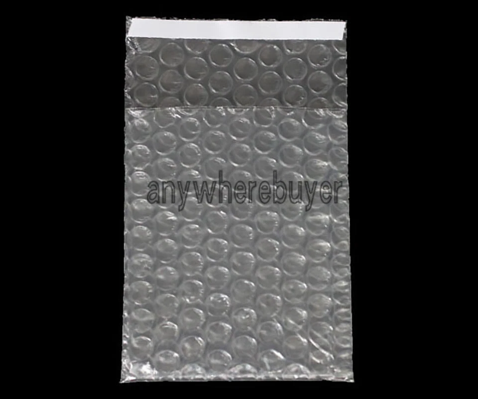 60PCS 2.5" X 3" SELF SEAL CLEAR BUBBLE SMALL PACKING POUCHES 65 X 80+20MM - Image 1 of 1