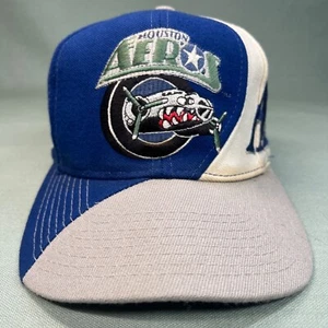 Houston Aeros Blue Hat/Cap Top Of The World TOW NHL Hockey Snapback Vintage - Picture 1 of 14