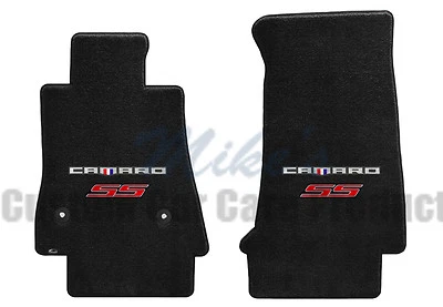 Alfombrillas delanteras Lloyd VELOURTEX ébano rojas logotipo SS 2016 a 2023 Chevrolet Camaro Foto 1 de 4
