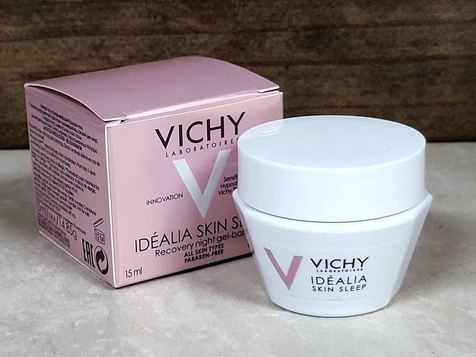 Vichy Idealia ~ Skin Sleep Recovery Night Gel-Balm ~ 0.51 oz 15 ml NIB - Image 1 of 3