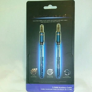 Cable auxiliar de respuesta de audio electroluminiscente azul pulso de luz - Imagen 1 de 3