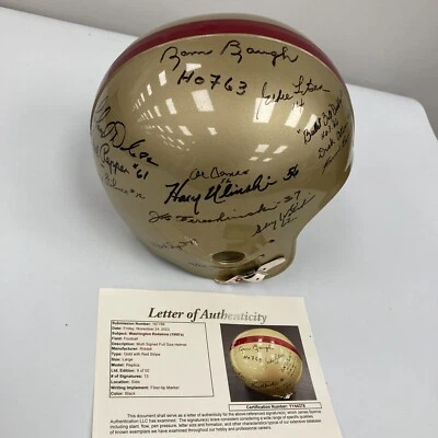 1952 Washington Redskins Team Signed Full Size Helmet Sammy Baugh JSA COA - Image 1 of 4