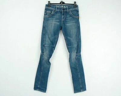 G STAR RAW Pantalon Femme W27 L34 Jean Droit Denim 3301 Pantalon Zip - Photo 1/4