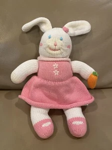 Zubels Easter Bunny Girl 12" Knitted Plush Toy White Pink Outfit - Picture 1 of 7