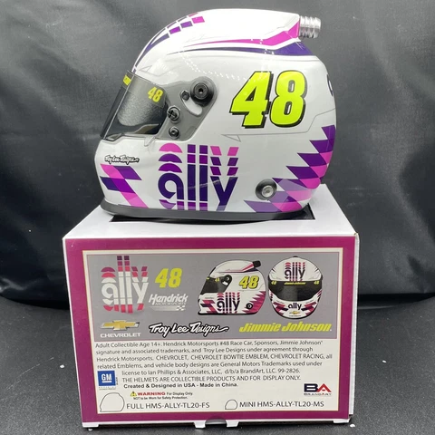 Jimmie Johnson 2020 Ally White Replica NASCAR Mini Helmet - Hendrick Motorsports Cover