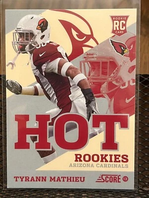 TYRANN MATHIEU 2013 SCORE HOT ROOKIES #44 KANSAS CITY CHIEFS CHAMP ROOKIE LSU RC - Image 1 of 2