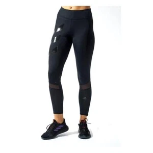 Adidas Women’s How We Do Aeroready Full Length Leggings Reflective Black Small - Picture 1 of 5