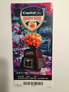 ORANGE BOWL 2019 FLORIDA VS VIRGINIA  DECEMBER 30, 2019 TICKET STUB - Picture 1 of 1
