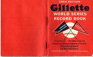 Small Gillette World Series Record Book 1954 Edition Baseball Info & Stats - Picture 1 of 10
