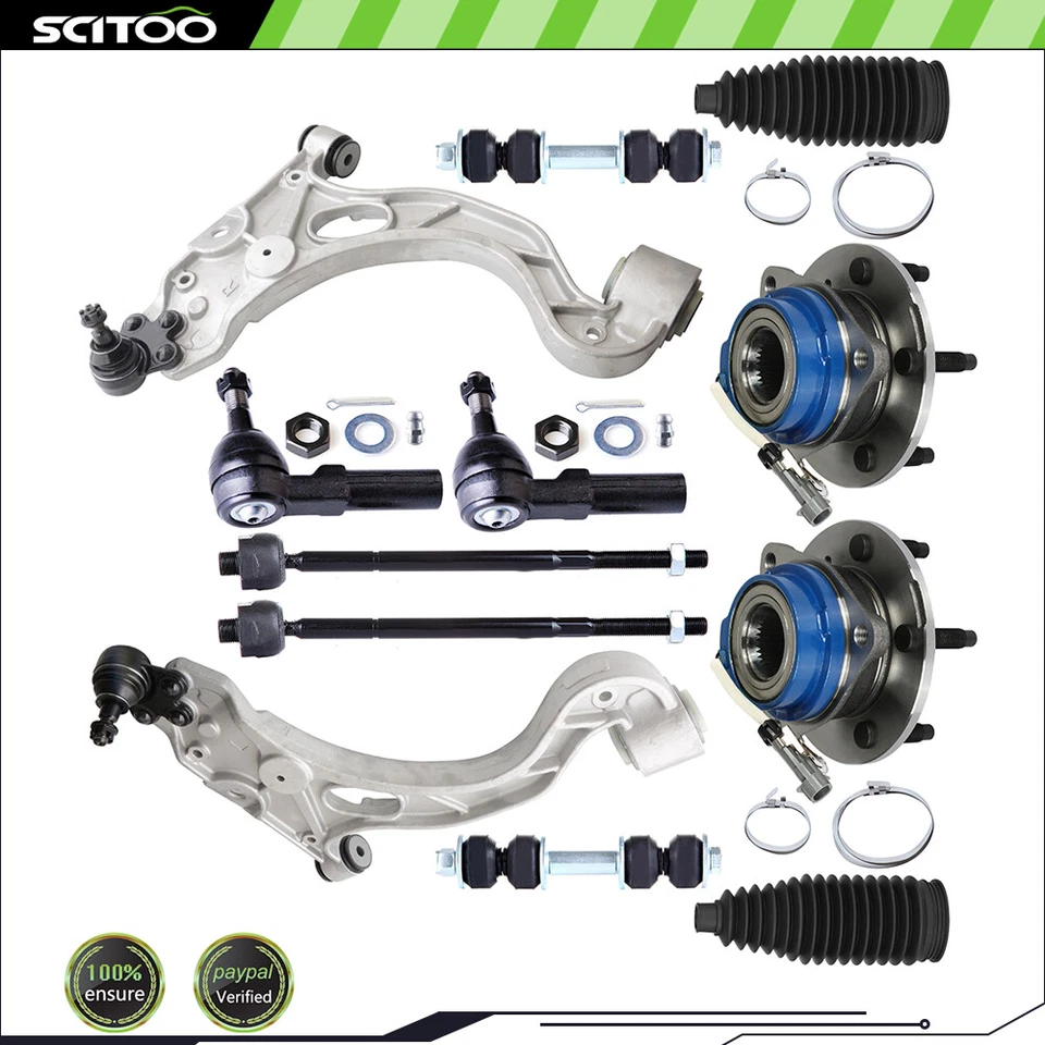 For Buick LeSabre Cadillac DeVille Front Control Arm Suspension Tie Rod Sway Bar - Image 1 of 4