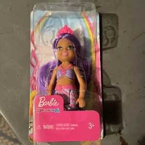 Dreamtopia Chelsea Barbie Mermaid Doll , 6.5- Inch With Purple Hair And Tail NWT - Picture 1 of 4