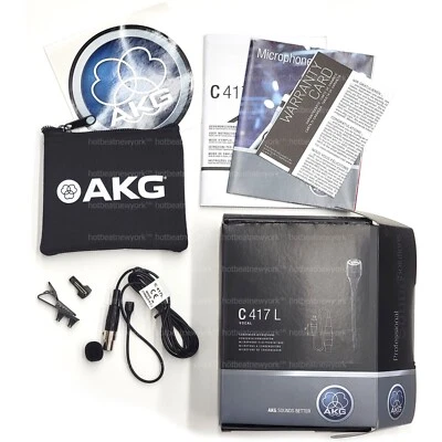 AKG C417 L Omnidirectional Clip on Lavalier Microphone XLR Mic + Windscreen DEMO - Image 1 of 3