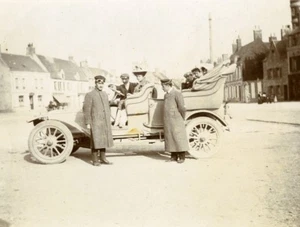 Frankreich Touristen Promenade bei Bräuten Auto altes Amateurfoto 1900er - Bild 1 von 3