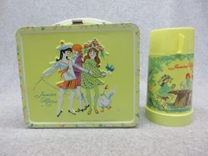 1970 JUNIOR MISS Yellow  METAL LUNCHBOX  & THERMOS  High-Grade  Condition #9.5 - Picture 1 of 15