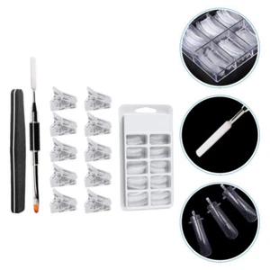 1 Set Maniküre Verlängerung Nägelfrei Papier Maniküre Kristall Nagelformen (weiß) - Bild 1 von 12