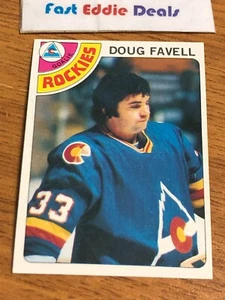 TOPPS NHL HOCKEY 1978-79 DOUG FAVELL CARD 54 COLORADO ROCKIES EXCELLENT - Picture 1 of 2