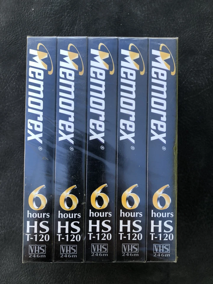 4 Pack Memorex VHS T-120 High Standard VHS Videocassettes 6 Hours