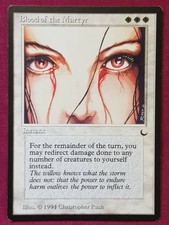 Magic The Gathering THE DARK BLOOD OF THE MARTYR single white card MTG