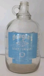  Glas Werbung Krug eine Gallone Douglas Tetrakil Farm Feed USA 50er Jahre  - Bild 1 von 15