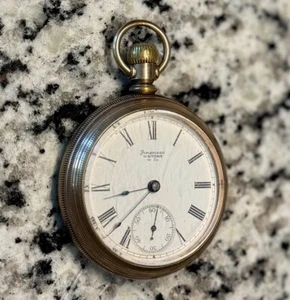 Waltham Model 1883 Grade No.3 18s 11j Crescent 14k Gold Filled Pocket Watch m251 - Picture 1 of 6