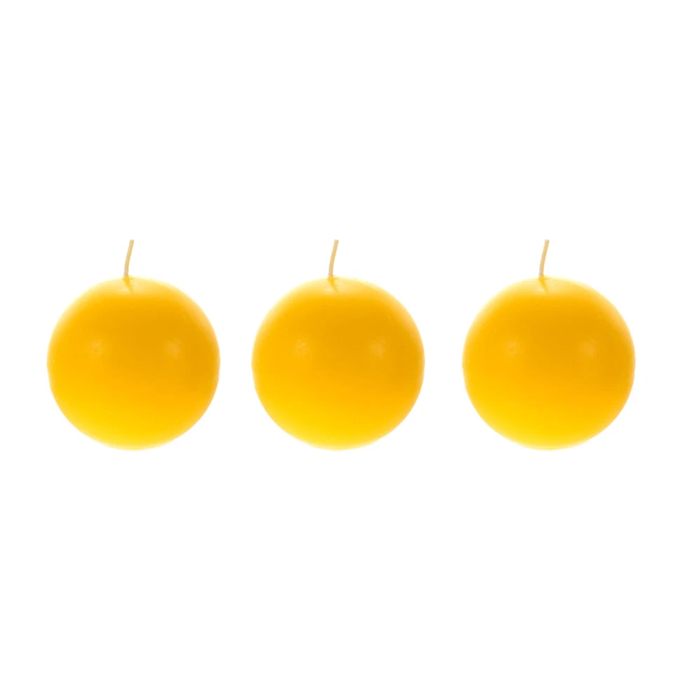 Mega Candles - 3" Hand Poured Citronella Scented Ball Candle, 3PCS - Image 1 of 3