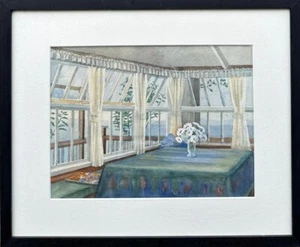 Ellen Hallett (b.1888) : 'Holiday Pavilion in Portishead, Bristol', Watercolour - Picture 1 of 4