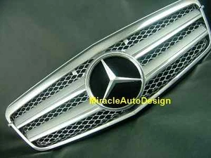 ONE SET OF SILVER FRONT GRILLE FOR 2009-2013 MERCEDES BENZ W212 E-CLASS - Picture 1 of 3