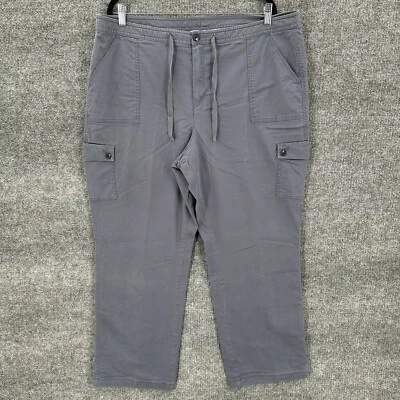 Ll Bean Favorite Fit SouthPort Cargo Pants Womens 20 Plaid Lined Drawstring - Image 1 of 4