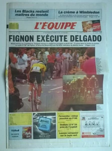 L'EQUIPE N°13.422 du 03/07/1989 - Fignon exécute Delgado / Blacks restent maître - Imagen 1 de 7