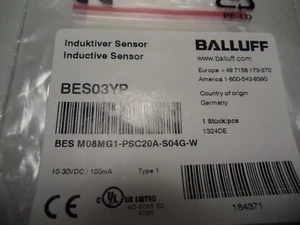 BALLUFF BES03YP INDUKTIVER SENSOR BES M08MG1-PSC20A-S04G-W - Bild 1 von 5