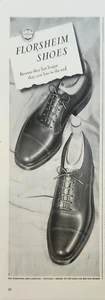 Zapatos Florsheim 1947 anuncio vintage porque duran más - Imagen 1 de 2