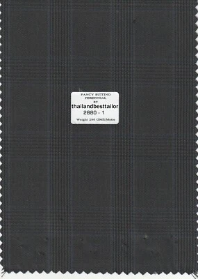 Tecido de lã xadrez cinza Glen melhor para terno calças tecido 5 jardas - Imagem 1 de 2