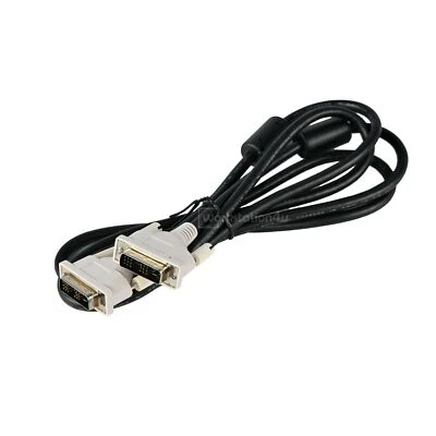 100 Pezzo Nuovo Cavo DVI Adattatore, DVI A DVI Spina, Lunghezza 1,2m Colore Nero - Immagine 1 di 2