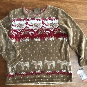NWT vtg RoughRider Fleece L womens deadstock Circle T equestrian Western - Picture 1 of 6