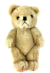 VTG CAFI Hauppauge NY Stuffed Grumpy Teddy Bear Plush 9" Movable Posable Joints - Picture 1 of 9