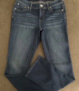 Neu mit Etikett Maurices Mid Rise Slim Boot Denim Flex Damenjeans ~ Größe 8 ~ blau - Bild 1 von 4