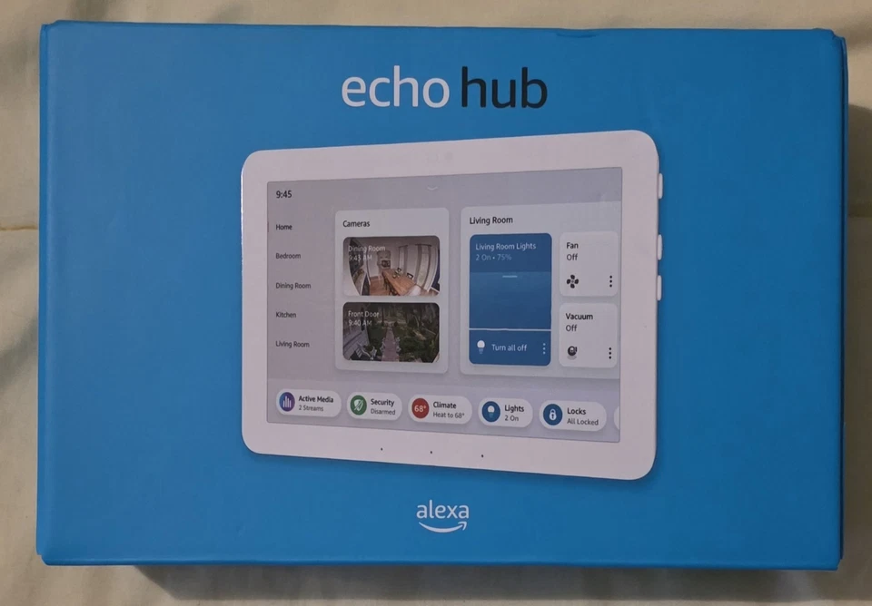 Amazon Echo Hub 8" Smart Home Control Panel with Alexa White Model G6A87E