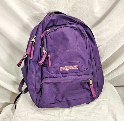 Jansport, backpack, purple, padded straps, air lift - Image 1 of 4