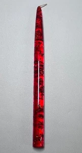 VTG Lucite Candle Red with Foil Flecks 1960s Mid-century MCM Decor - Picture 1 of 5