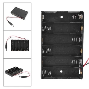 6x AA 9V Soporte de batería Caja Carcasa Alambre DC 5,5 * 2,1 mm Enchufe para - Imagen 1 de 9