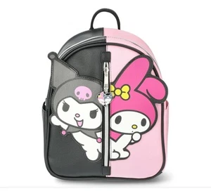 My Melody & Kuromi Heart Friends Women's Mini Backpack, Black/Pink - NEW - Picture 1 of 4
