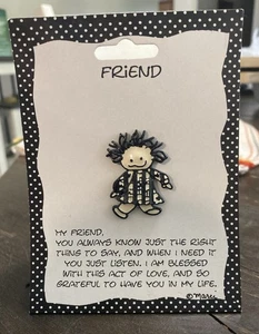 Spilla Amico di Marci Venduta da Carta Regalo 1 1/2” Alta x 1” Lunghezza NOS - Foto 1 di 5