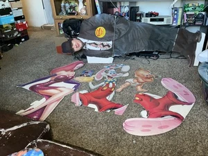 ESPOSITORE TEATRO VINTAGE CHI HA INCORNICIATO ROGER RABBIT ORIGINALE CARTONE STANDEE anni 80 - Foto 1 di 13