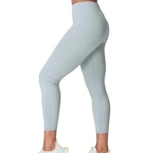 Sweaty Betty Smoke Blue Marl 7/8 Athlete Seamless Workout Leggings sz M NEW Tags - Picture 1 of 10