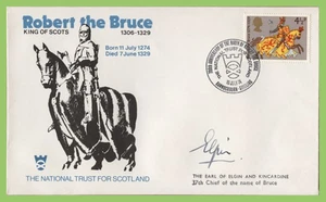 G.B. 1974 4½p Great Britons on National trust First Day Cover. Signed Lord Elgin - Picture 1 of 1