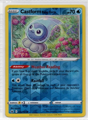 Castform Rainy Form 033/198 Swsh06: Sword & Shield - Chilling Reign Reverse Holo - Image 1 of 2