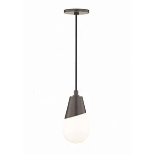 MITZI HUDSON VALLEY LIGHTING H101701-OB Cora Olde Bronze Opal Pendant - Picture 1 of 3