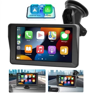 7" Autoradio Wireless Apple CarPlay Android Auto Tragbar Touchscreen Bluetooth - Bild 1 von 4