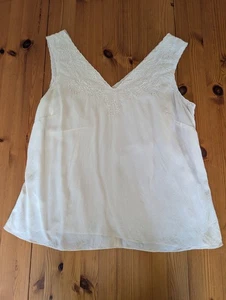 Autograph M&S Ivory 100% silk camisole vest top size 14 - Picture 1 of 7
